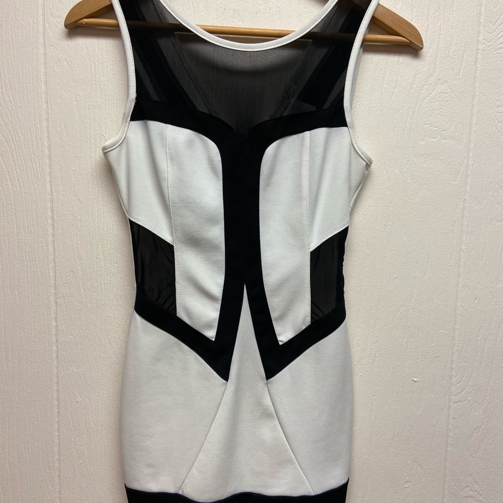 Black and white party dress
